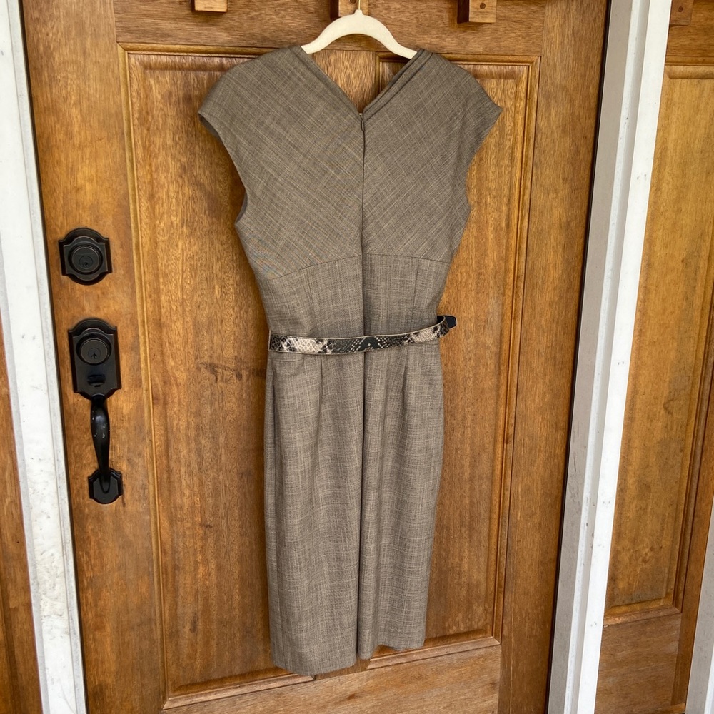 Antonio Melani | Taupe sleeveless dress w/ belt, 6 - Picture 10 of 14